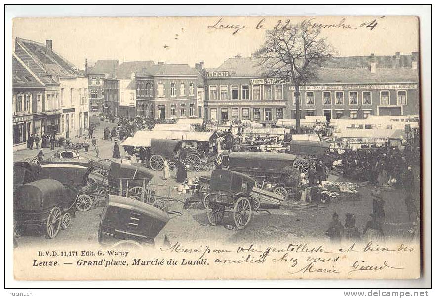 E1407  - Leuze - Grand'Place, Marché Du Lundi - Leuze-en-Hainaut