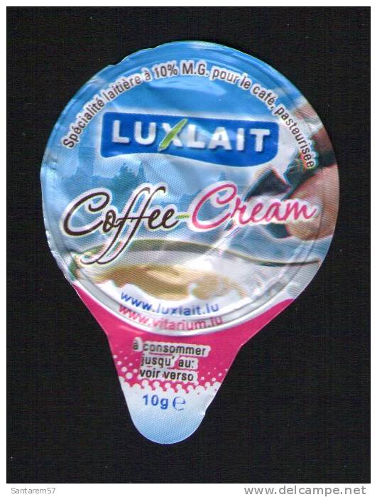 Opercule De Lait Coffee Cream LUXLAIT Crème Pour Le Café LUXEMBOURG - Opercules De Lait