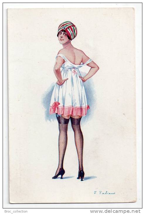 Illustrateur : F. Fabiano, Parisiennes En Bonnets, éd. L-E N° 5, Série N° 63, érotique, Bas - Fabiano