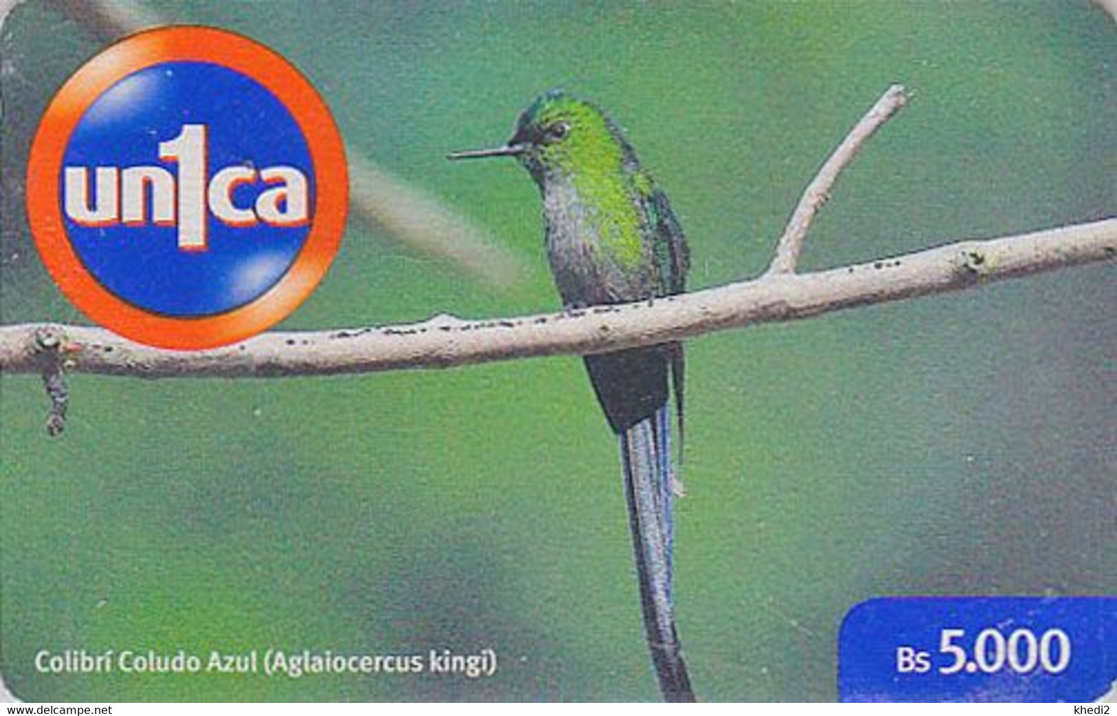 Télécarte Prépayée Venezuela - ANIMAL - OISEAU - COLIBRI - Humming Bird Prepaid Phonecard - Voge / Unica - 2248 - Venezuela