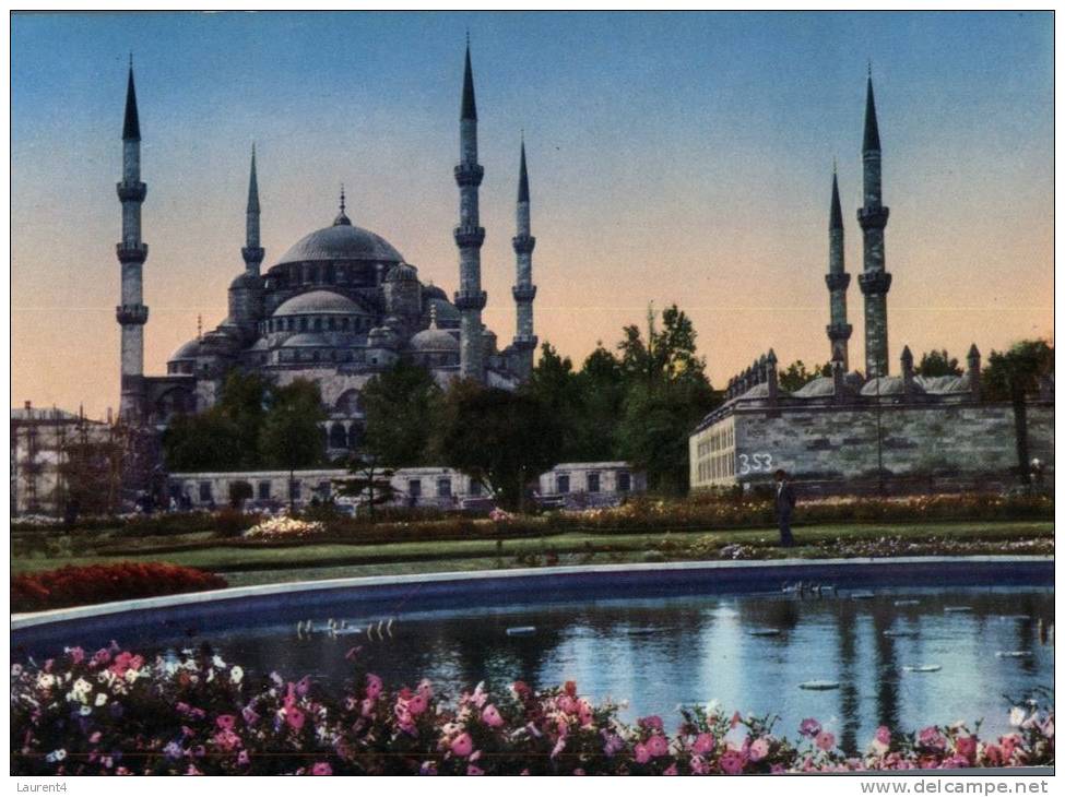 (150) Turkey Postcard - Istanbul BLue Mosque - Islam