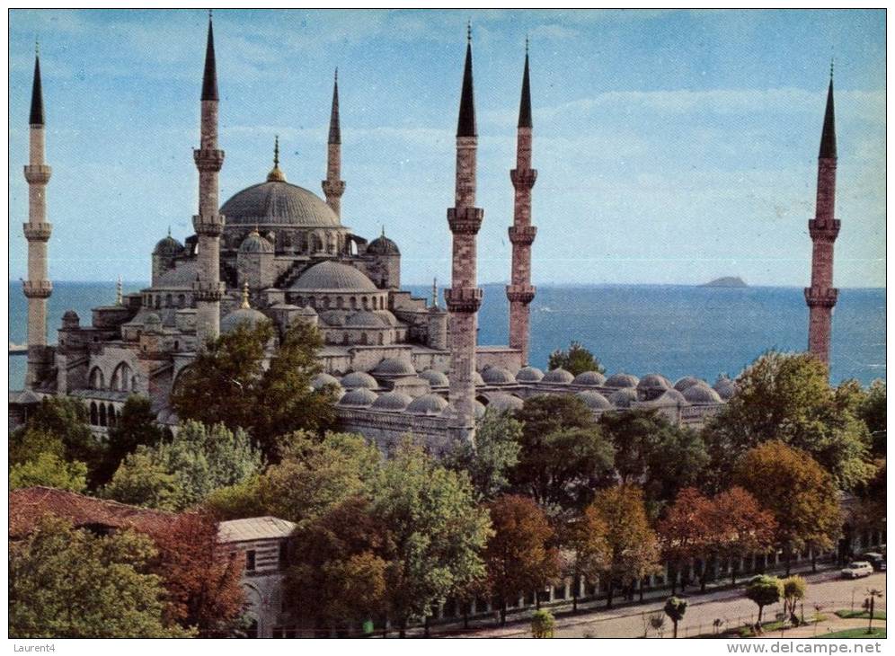 (150) Turkey Postcard - Istanbul Blue Mosque - Islam