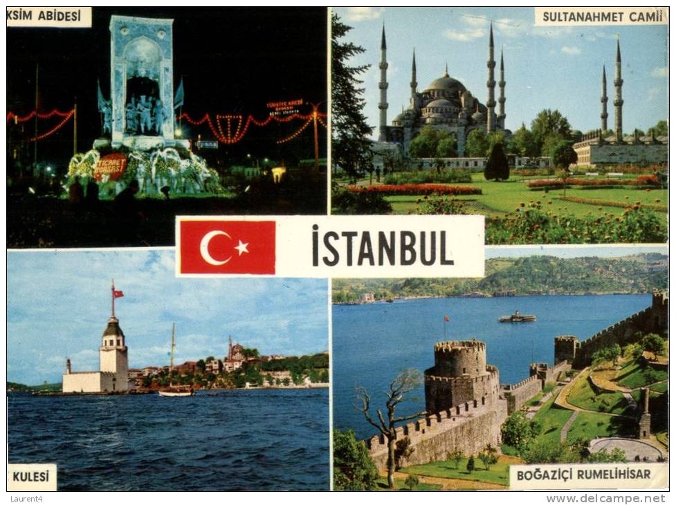 (150) Turkey Postcard - 4 Views Istanbul (with Mosque) - Islam