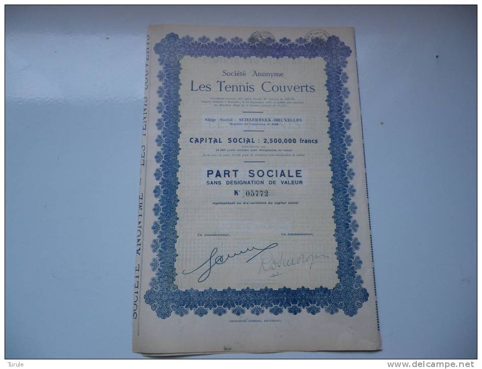 LES TENNIS COUVERTS - Andere & Zonder Classificatie