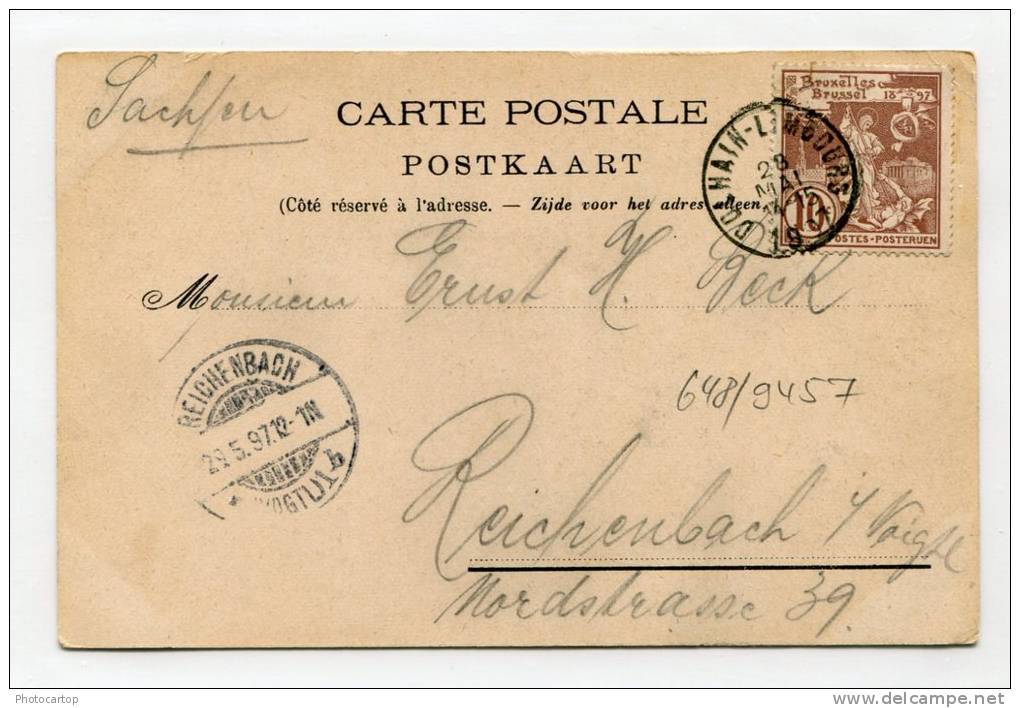 Barrage De La GILEPPE-Vue Du LION-LITHOGRAPHIE-PIONNIERE-28-5-1897-BELGIEN-BELGIQUE- - Baelen