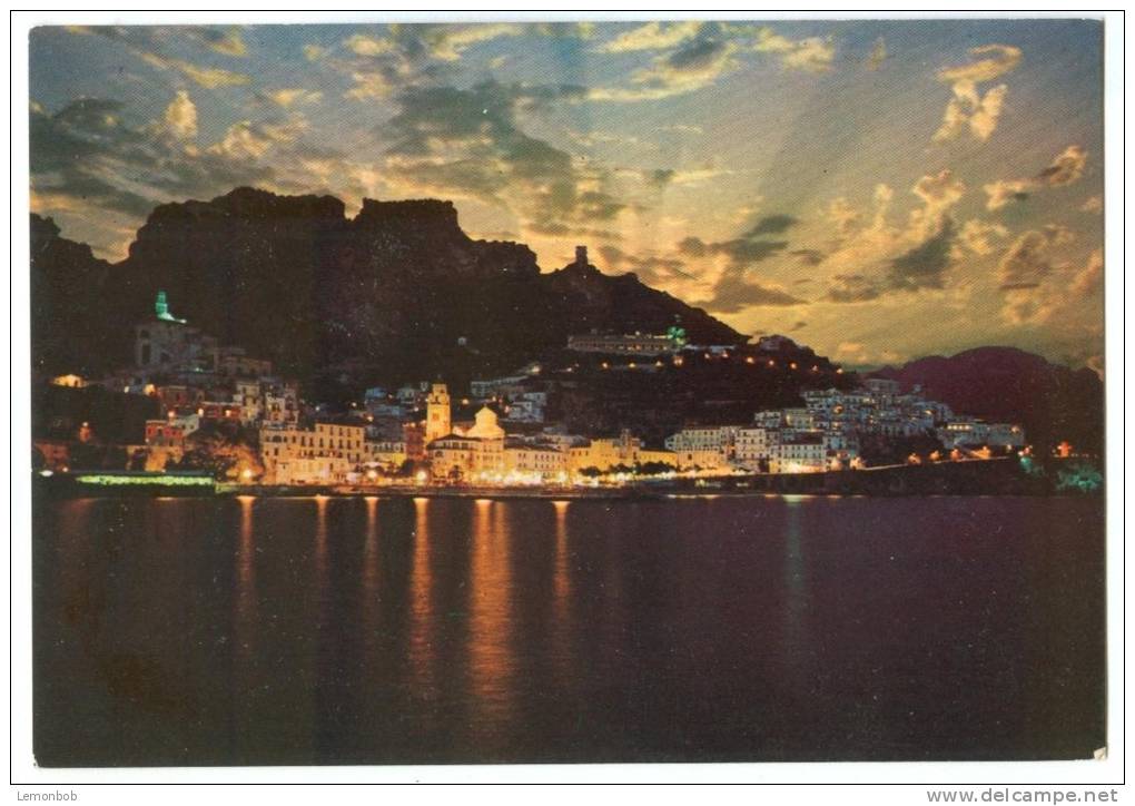 Italy, AMALFI, Notturno, By Night, Unused Postcard [13900] - Salerno