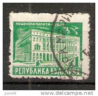 Bulgaria 1947-48  Buildings  (o) Mi.633  Blue Green - Gebraucht