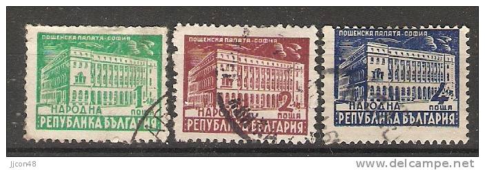 Bulgaria 1947-48  Buildings  (o) Mi.643-645 - Used Stamps