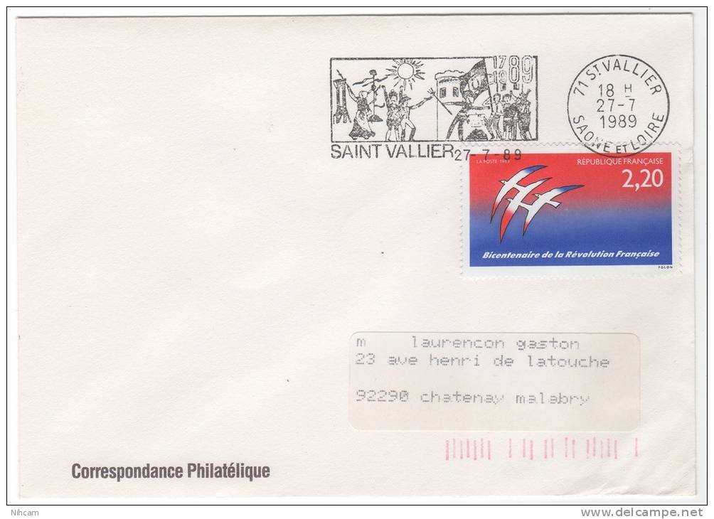 BICENTENAIRE REVOLUTION FRANCAISE FJ 1989 SAINT VALLIER - Révolution Française