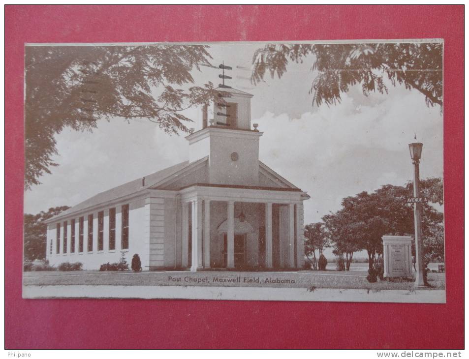 - Alabama > Post Chapel Maxwell Field  1943 Cancel ==========   Ref  943 - Tuscaloosa