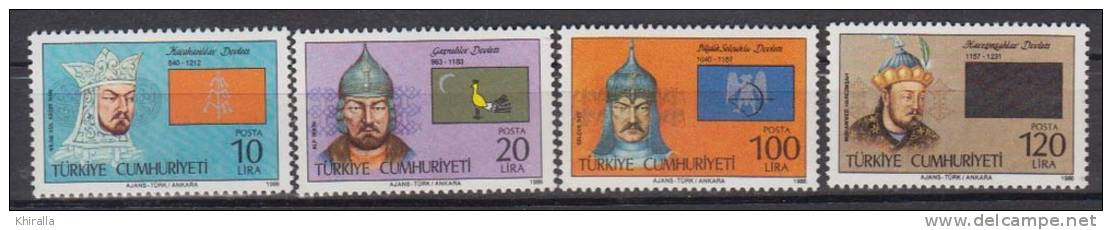 TURQUIE     1986                    N°  2502 / 2505         COTE   8.00    EUROS       ( 1369 ) - Nuevos