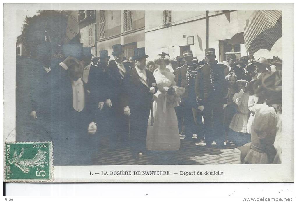 LA ROSIERE DE NANTERRE - Départ Du Domicile - CARTE PHOTO - Nanterre