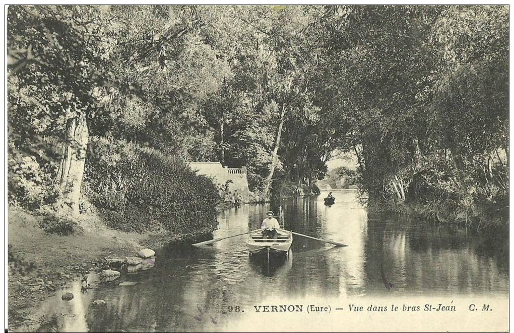 77 - VERNON - Vue Dans Le Bras St-Jean - 1913 - Vernon