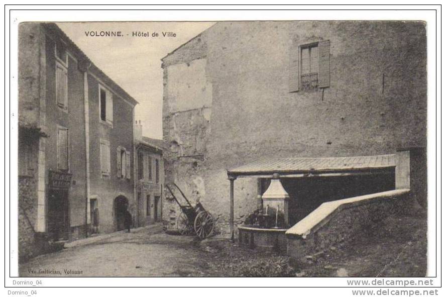 Cpa Du04-VOLONNE- Hôtel De Ville (charreton)(fontaine) - Sonstige & Ohne Zuordnung