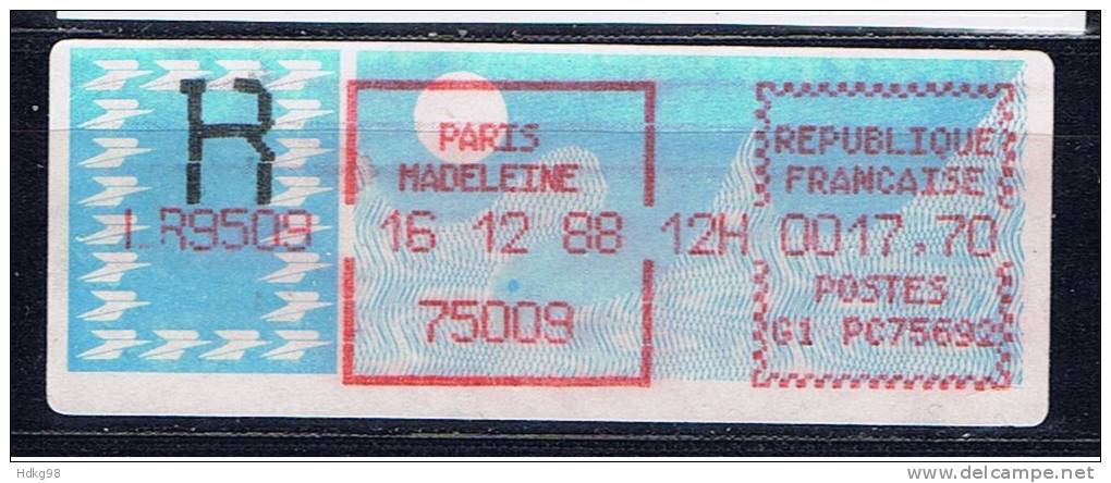 F Frankreich 1985 Mi 6 Automatenmarke 17,70 Fr - 1985 « Carrier » Paper