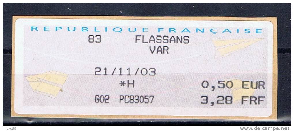 F Frankreich 2000 Mi 18 Automatenmarke 0,55 € / 3,28 Fr - 1988 Type « Comète »