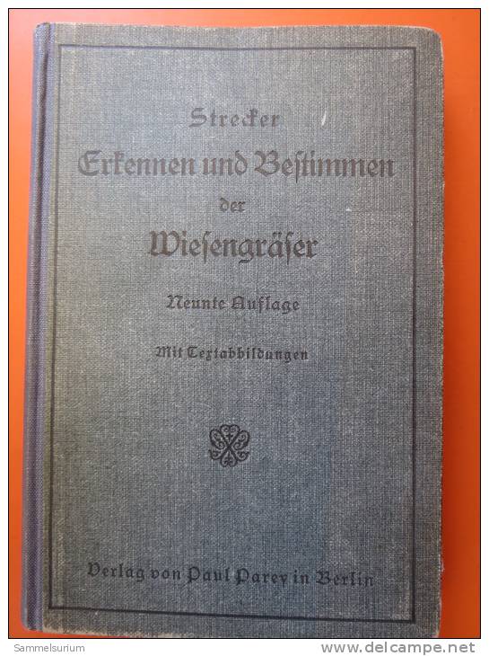 Dr. W. Strecker "Erkennen Und Bestimmen Der Wiesengräser" Im Blüten- Und Blütenlosen Zustand Von 1923 - Natuur