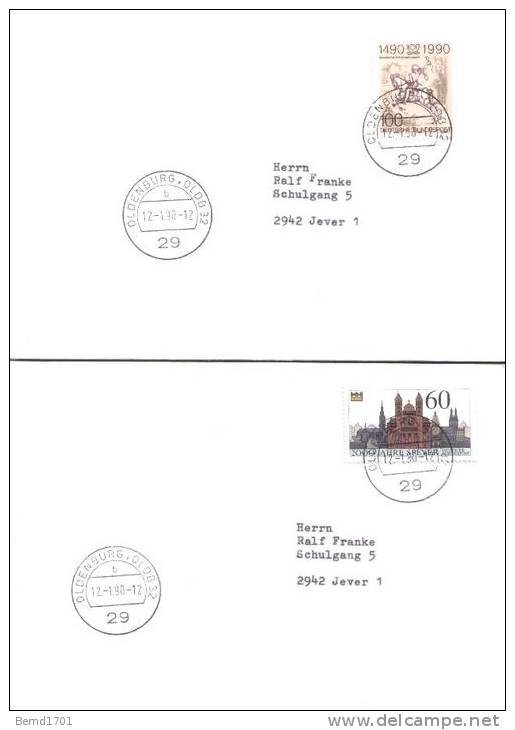 Germany - 1990 # 10 Versch. FDC / 10 Different FDC (b372)- - 1981-1990