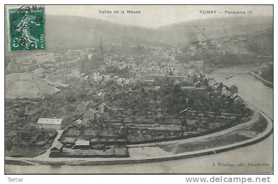 Fumay - Joli Panorama De La Ville En 1908 ( Voir Verso ) - Fumay