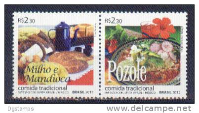 Brasil 2012 ** Emision Con Mexico. Comidas Tipicas. Gastronomia. - Unused Stamps