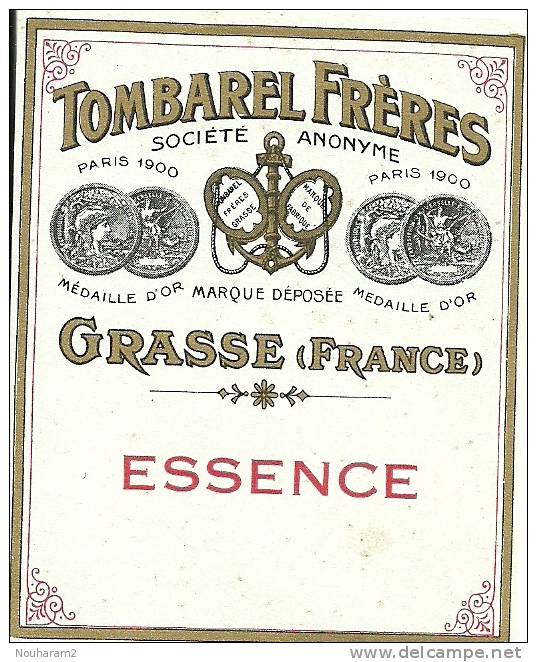 Etiquette Réf.026. Tombarel Frères - Essence - Grasse - Etiquettes