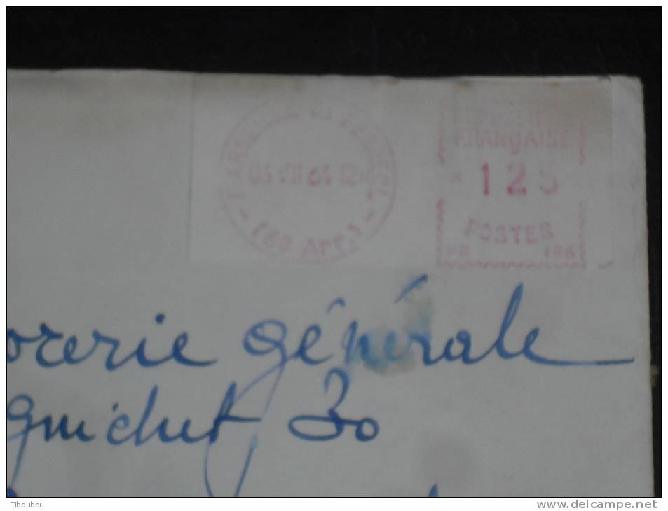 MARSEILLE SAINT FERREOL - BOUCHES DU RHONE - VIGNETTE GUICHET LETTRE RECOMMANDEE - CACHET ROND MANUEL LYON R.P. ARRIVEE - 1969 Montgeron – Weißes Papier – Frama/Satas