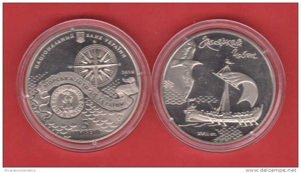 UCRANIA  5  Hryvnia  2.010  2010 "Cossacks Boat-BARCO"    DL-9864 - Ukraine