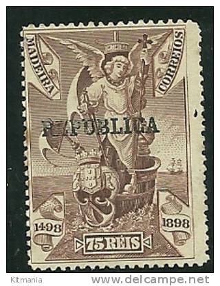 Portugal #202 Madeira Surcarged Republica MH - L3187 - Ungebraucht