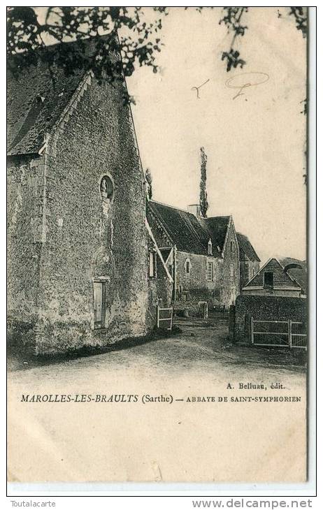 CPA 72 MAROLLES LES BRAULTS ABBAYE DE SAINT SYMPHORIEN  Dos Simple - Marolles-les-Braults