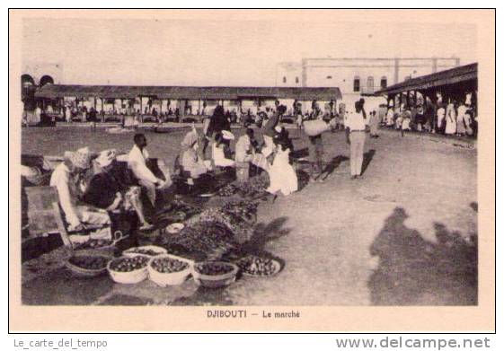 Cartolina Djibouti - Gibuti. Le Marchè Anni´30 - Gibuti