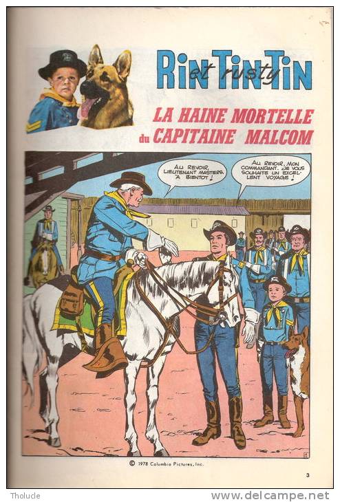 Rintintin & Rusty- 2 Aventures Rintintin+ Aigle Noir- Mensuel N°97 - 1978 - Rintintin