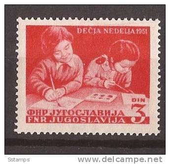 1951 X  643  JUGOSLAVIJA  Children's Week MNH - Neufs