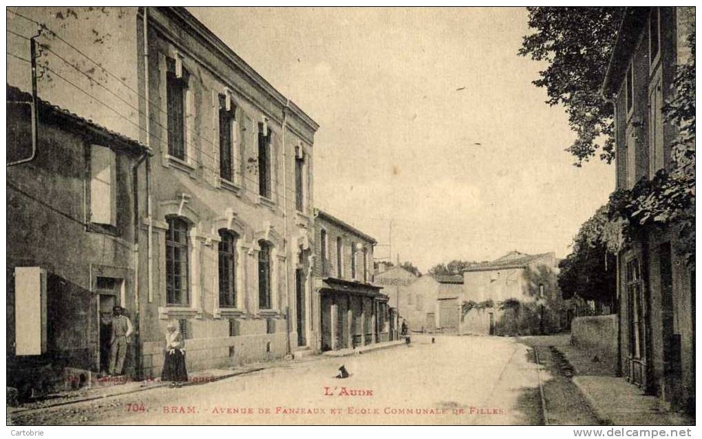 11 - BRAM - Avenue De Fanjeaux Et École Communale De Filles - Bram