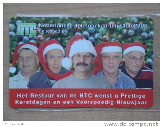NETHERLANDS - PRE- NTC, Christmas - Kerstkaart 2003, 1100ex, Mint - Cartes GSM, Prépayées Et Recharges