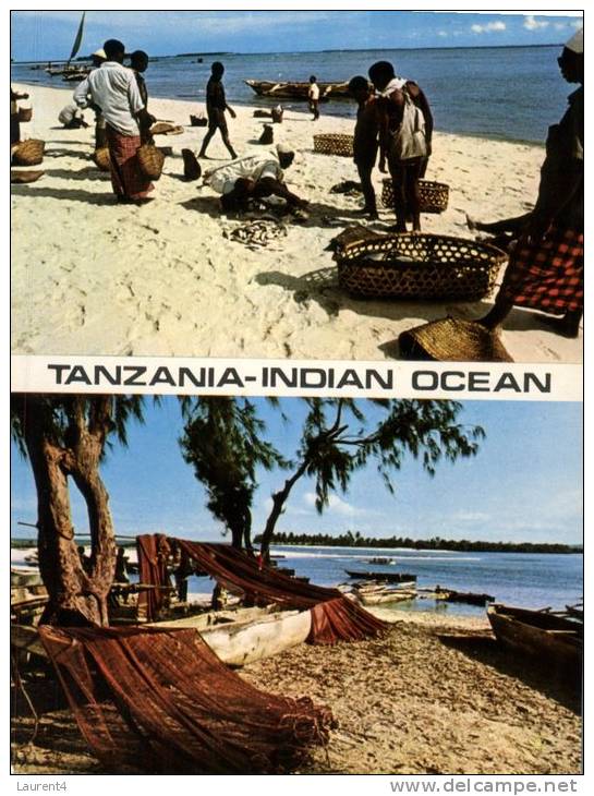 (500) Africa - Tanzania Fisherman On Beach - Tanzania