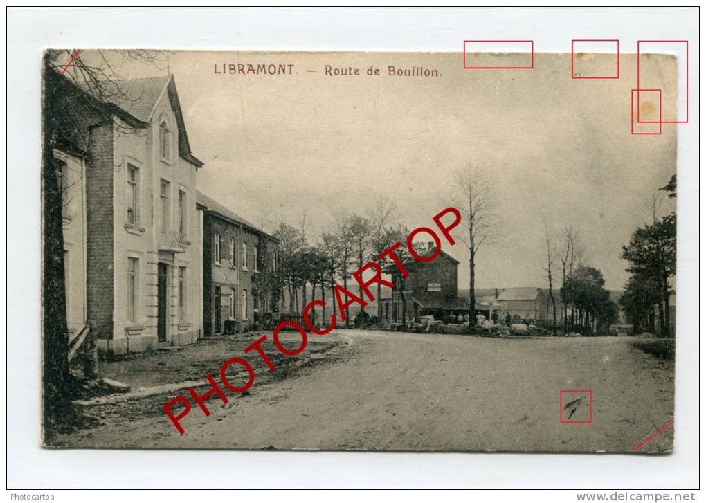 LIBRAMONT-Route De BOUILLON-Periode GUERRE 14-18-1WK-BELGIEN-BELGIQU E-Feldpost-Cachet Eisenbahnerheim LIBRAMONT- - Libramont-Chevigny