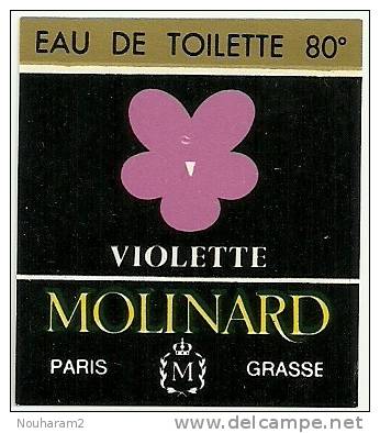 Etiquette Parfum Réf.036. Eau De Toilette 80° Violette - Molinard - Grasse, PAris - Etichette