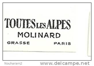 Etiquette Parfum Réf.038. Toutes Les Alpes - Molinard - Grasse, PAris - Etiquetas