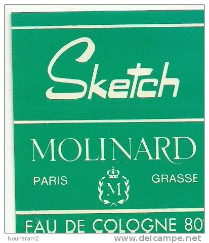 Etiquette Parfum Réf.047. Sketch, Eau De Cologne - Molinard - Grasse, Paris - Etiquetas