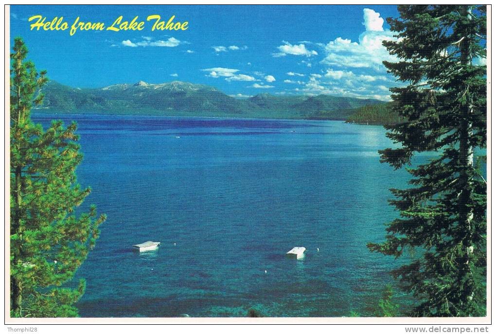 Hello From LAKE TAHOE - TBE, Carte Neuve, 2 Scans - Autres & Non Classés