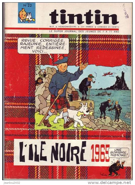 TINTIN N° 22 DU 01-06-1965 - Tintin