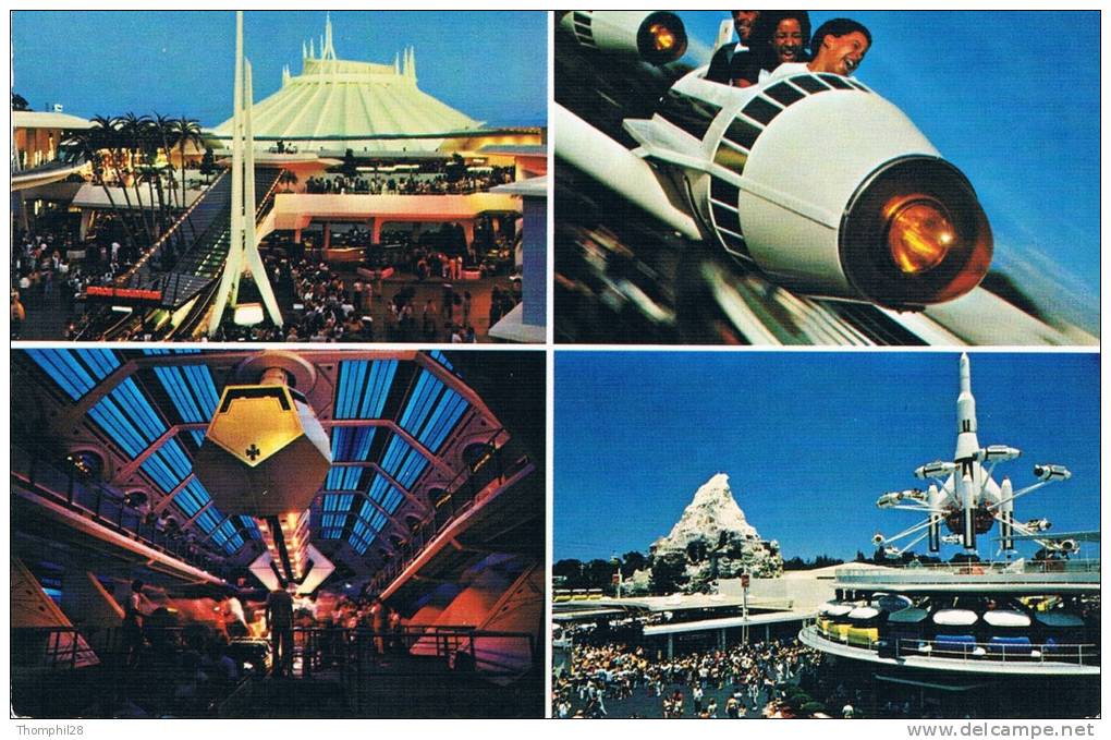 TOMORROWLAND - The Incredible Thrills Od Space Mountain And A Rocket Trip.... - Walt Disney - TBE, Carte Neuve, 2 Scans - Other & Unclassified