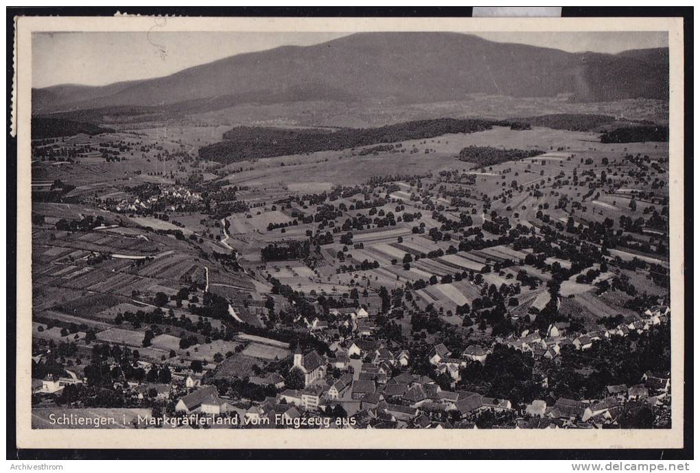 Schliengen I. Markgräferland Vom Flugzeug Aus - Ca 1930 ; Taxe (10´212) - Müllheim