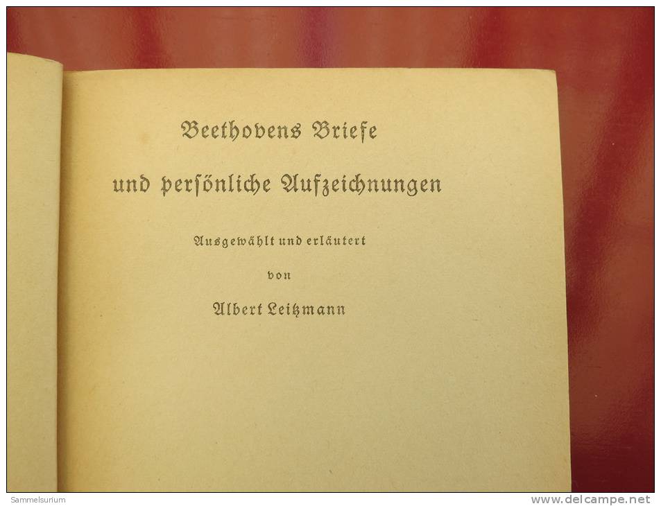 Feldpostausgabe Von "Beethovens Briefe Und Persönliche Aufzeichnungen" Von 1942 - Polizie & Militari