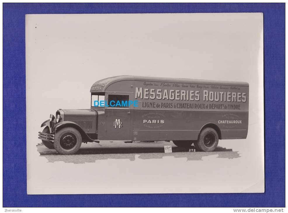 - Photo Ancienne - CHATEAUROUX - Messageries Routieres - Camion à Identifier - Argenton Levroux Villedieu Buzançais - Trucks