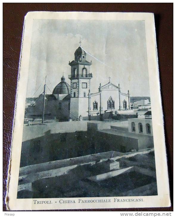 GUERRA ITALO-TURCA LIBIA  FOTO EX LIBRO 1911 -12- TRIPOLI CHIESA PARROCHIALE FRANCESCANA - Oorlog, Militair