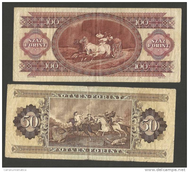 HUNGARY - LOT Of 4 Banknotes 10, 20, 50, 100 FORINT / Lotto Di 4 Banconote 10, 20, 50, 100 FORINT - Hongrie
