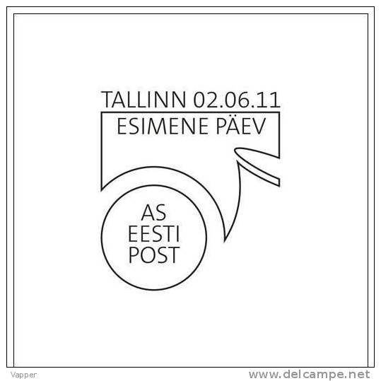 2011 Estonia Definitive 2 Stamps FDC Mi 700-1 - Omslagen