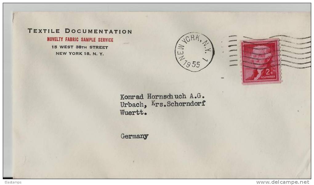 =USA   Brief  NACH URBACH1955 - Covers & Documents