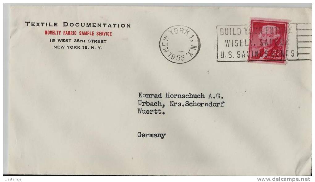 =USA   Brief  NACH URBACH1955 - Covers & Documents